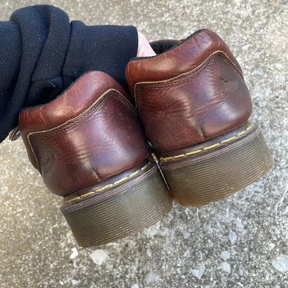 Dr. MartensVintage Style Brown Leather Chunky Platform 
